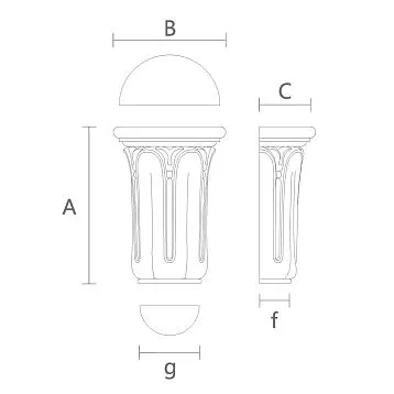 Decorative carved capital KL-028