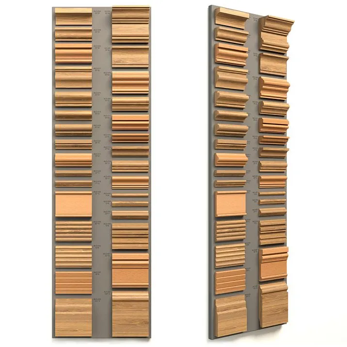 SV-006 Exhibition Stand with Wooden Molding and Baseboard Samples