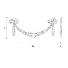 Wooden decorative inlay for interior decoration - inlay N-353 drawing