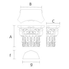 Carved Capital KL-041 for Door Design