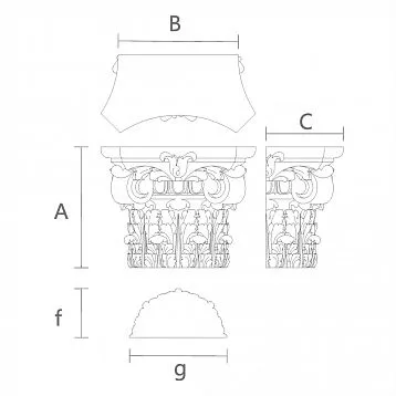 Carved Capital KL-041 for Elegant Interior