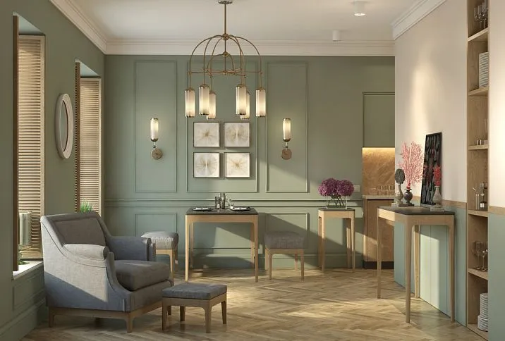 Frame of the banquet chair STL-026-11 made of oak or beech wood with seat in interior