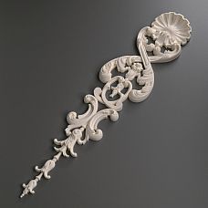 Carved overlay NPU-237 made of Stavros polyurethane for furniture, doors, walls. 3D molding for painting, moisture-resistant