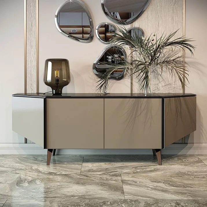 Furniture legs for drawer with beveled ends