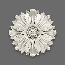 Carved polyurethane rose for decorating chandeliers and creating decorative stucco on walls