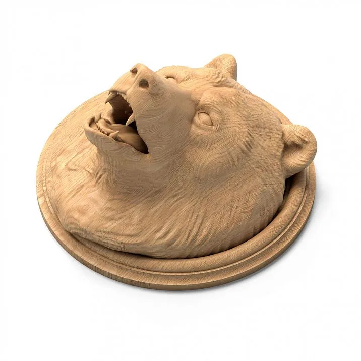 Elegant maskron with bear motif