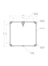 Decorative set C-002-1-3 with carved floral pattern diagram