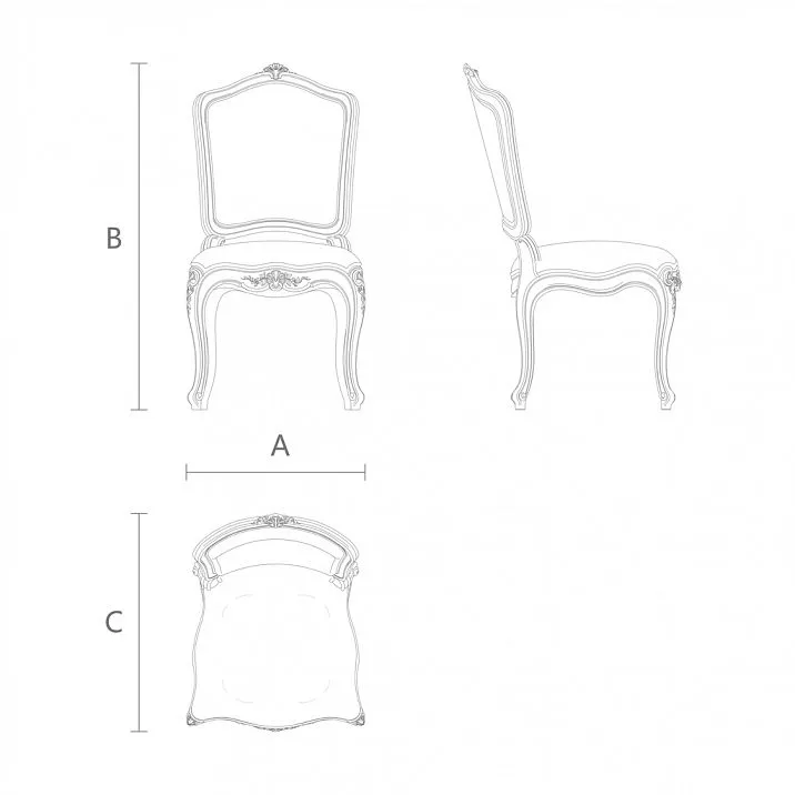 Chair Versailles 003-001, drawing