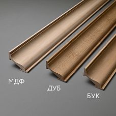 Wooden cornice made of solid Oak or Beech KZ-012, as well as MDF for interior