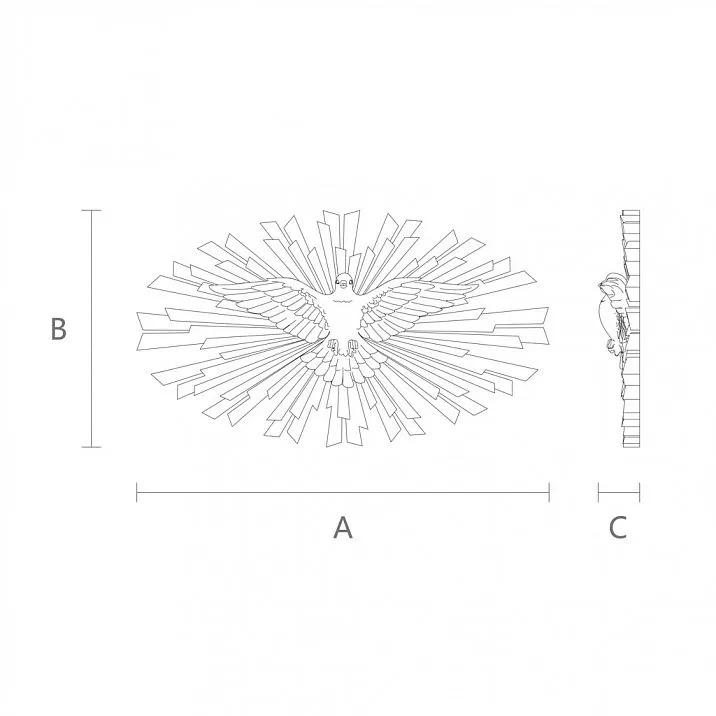 Inlay "Dove N-457" &mdash; drawing of decoration