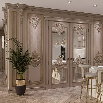 Лепной декор CPU.VRS-062 – общий вид изделия с богатым орнаментом и плавными завитками