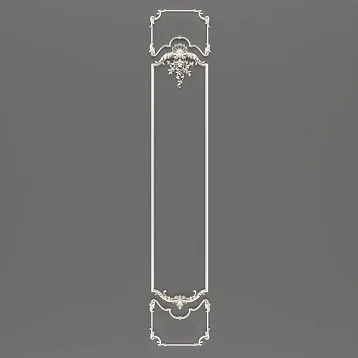 Общий вид Лепного декора CPU.VRS-061, демонстрирующий изысканный орнамент и плавные завитки