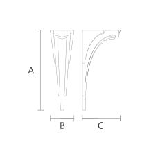 Smooth bracket KR-067 for elegant interior