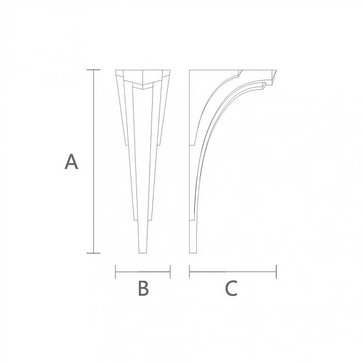 Smooth bracket KR-067 for elegant interior