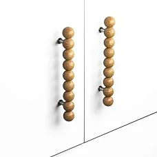 Furniture handle Atlas HL-071 made of solid wood with nine spherical elements
