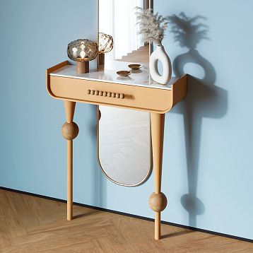 Современная мебельная ножка MN-238 высотой 750 мм с центральной сферической частью из массива бука класса Престиж