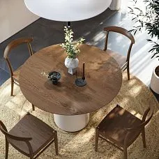 Pedestal for round table STL-042 in living room zone