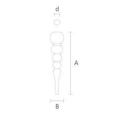 Drawing for wooden leg for console