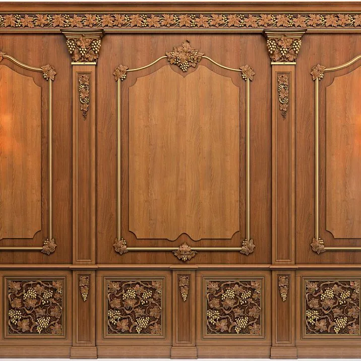 Wooden carved decoration N-254L, appliques from the "Grape" collection
