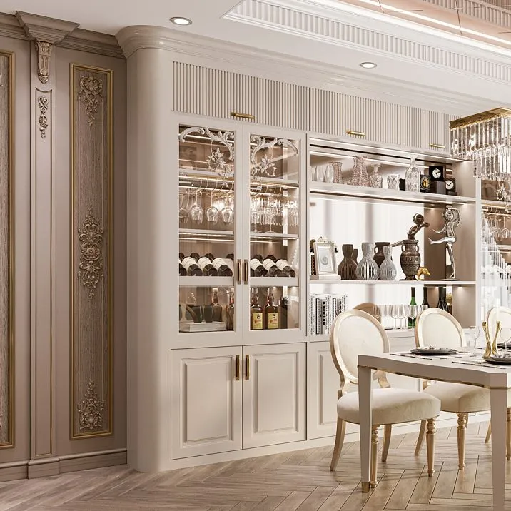 Interior with NPU.VRS-004 molding decor on walls, creating a luxurious accent.