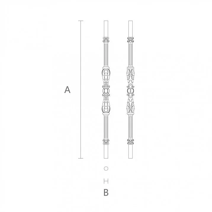 L-016 Wooden Stair Baluster Drawing