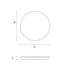 Drawing of tabletop ST-023 with round shape