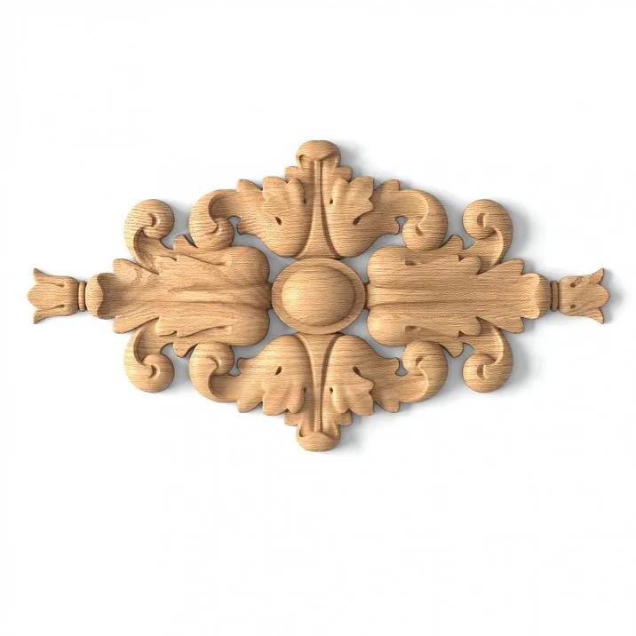 Creative composition of carved appliques N-131 on the wall in the living room