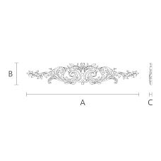 Carving element N.VRS-013 for classic interior, drawing