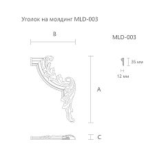 Carved overlay MLD-3U-2R, drawing