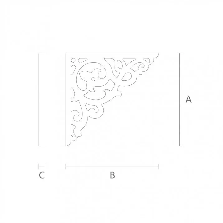 Carved Connector Element SNL-14, decoration drawing