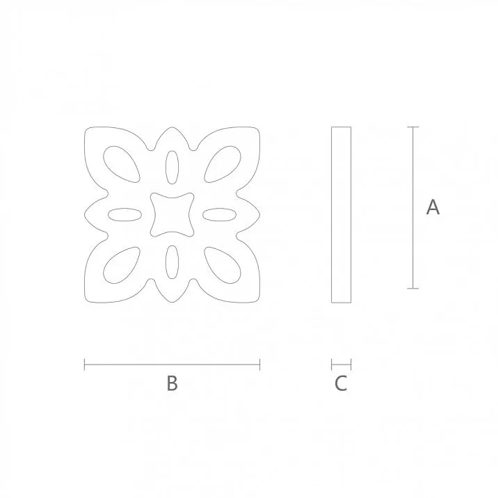 Carved Connector Element SNL-12 drawing