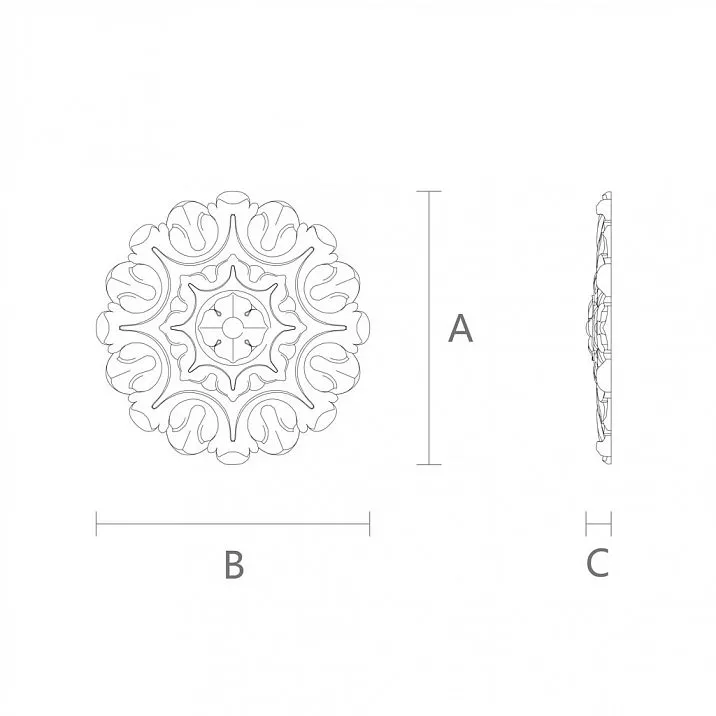 Interior Decoration Element R-008 Drawing