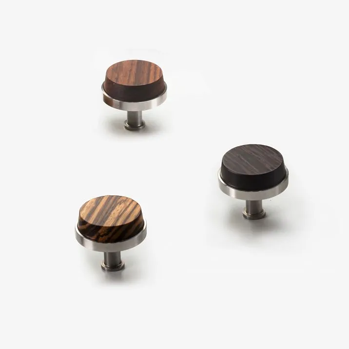 Altair HL-067M furniture handle made of solid wood with metal base