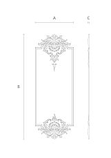 C-001-3 Wooden Decor Set Decoration Drawing