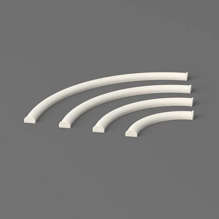 Four curved polyurethane moldings MLDPU-027U-2 of different radii