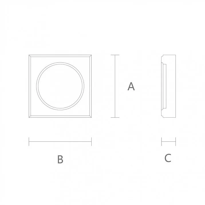 RS-003 decorative socket in detail drawing