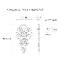 Polyurethane molding MLDPU-4-1.1. Molding decor. Image 69941510f1650