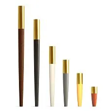 Ножки с декором из латуни деревянные