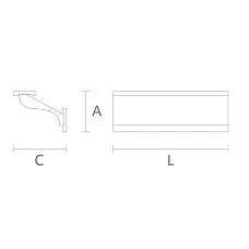 Wooden cornice KZ-012 79x105 mm, made of oak, beech, and MDF, drawing