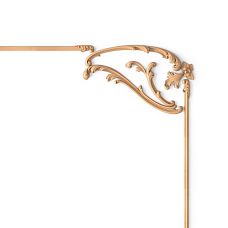 Carved decor with relief carving pattern of leaves and flowers