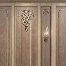 Carved applique N-344 from the 'Russian Style' collection, interior photo with wooden decor