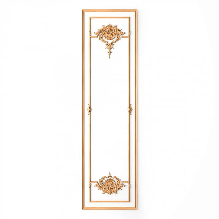 Wooden decor set C-001-2-1 with carved ornament for decorating walls, ceilings, doors