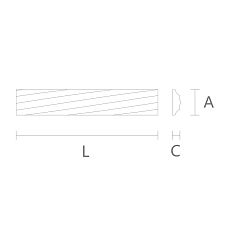 Decorative element KPU-124, modern polyurethane overlay for interior design drawing