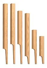 Geometric furniture leg MN-186-1 made of oak and beech for stylish interiors