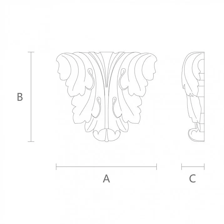Wooden item in the technique of wood carving and decoupage, drawing