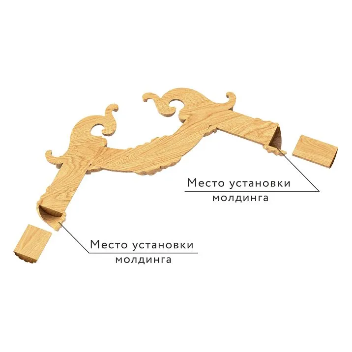Carved Applique N-419 from wood diagram