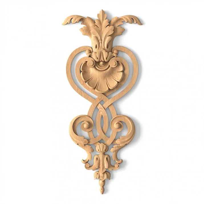 Wooden Carved Insert for Decoupage