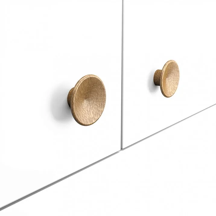 Round beech handles for furniture fronts