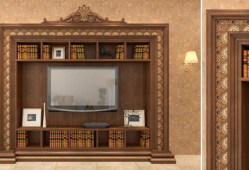 Элементы настенного декора с  позолотой и резьбой от STAVROS.