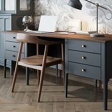 Stylish furniture handle Antey HL-052-2M made of walnut